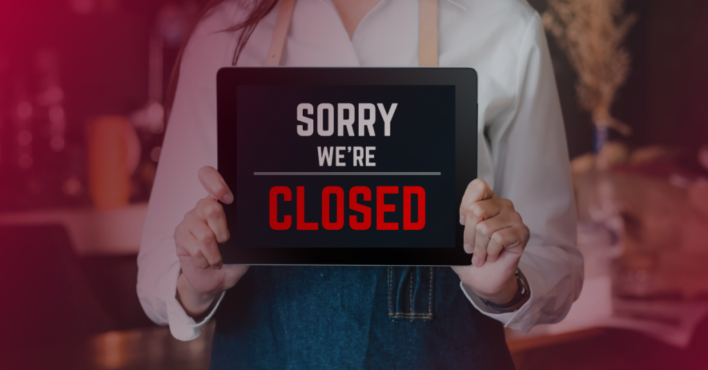 sorry were closed