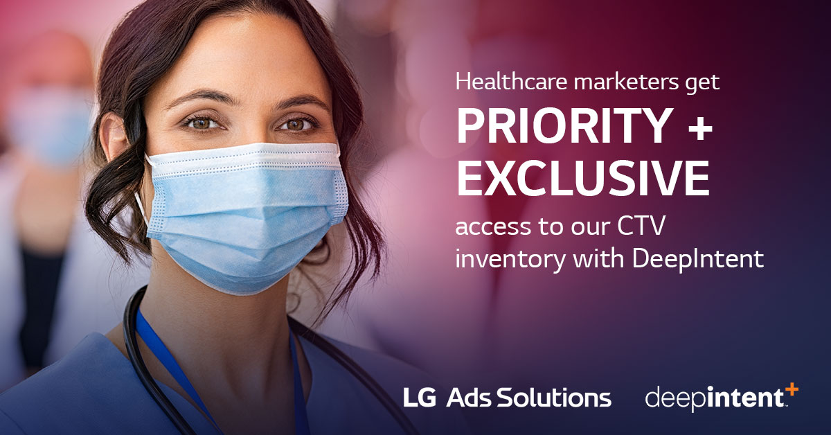 LG Ad Solutions Names DeepIntent Exclusive DSP for Healthcare CTV Ads ...