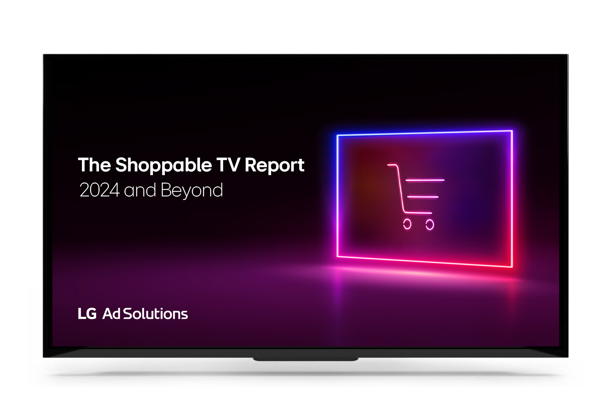 LG Ads TheShoppableTV Report TV mock