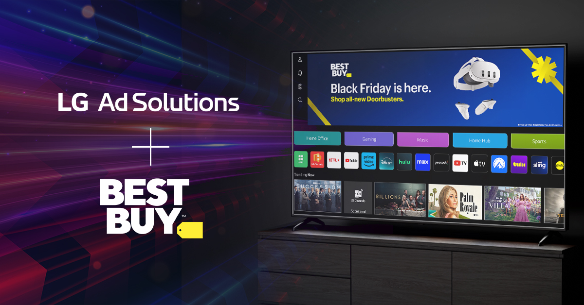Official image for LG Ad Solutions partners with Best Buy Ads to connect LG TV inventory with retail media